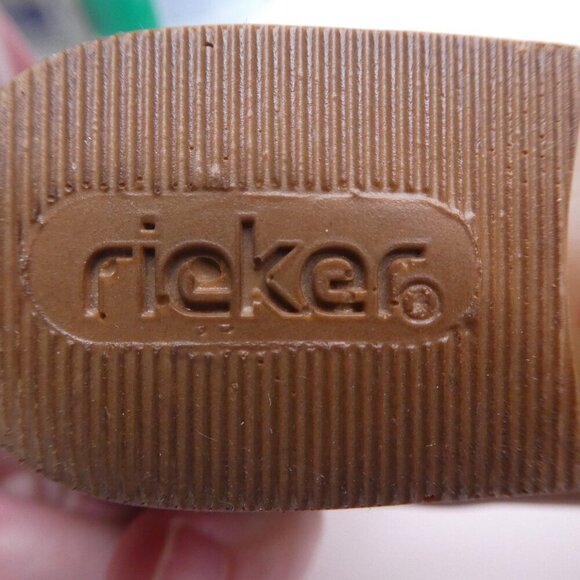 Reiker Rabea Taupe Leather Jeweled Open Toe Ankle Cuff Sandals Womens 37 US 7 - Picture 10 of 13